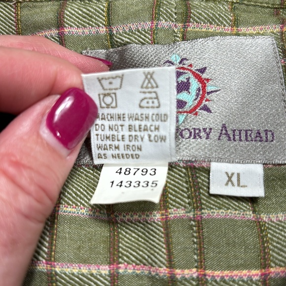 The Territory Ahead Men's Lightweight Flannel Shirt, Green Striped, Size XL - Picture 8 of 10